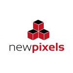 Newpixels Logo – Piled Up Cubes in Red and Black